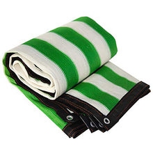 Telo Ombreggiante, Schermo for Recinzione con passacavi, Panno for ombrellone all'85% for Veranda Esterna for Giardino, Striscia Bianca Verde (Size : 4m x 5m)