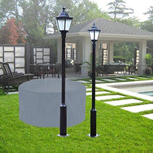 YULIAN Copertina di mobili Terrazza Rotonda 140x110 cm, Mobili da Giardino, Terrazza Giardino Mobili Covers Covers e Sedie Inverno Crocths, Grigio
