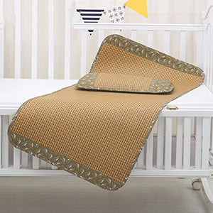 MBY Materassino in bambù, Bambino Neonato Bambini Letto della Scuola Materna Malacca Sedili, Nessun Odore Liscio No Burr Raffreddare Senza Ghiaccio (Color : Two-Piece, Size : 60×120cm)