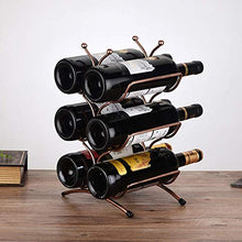 LHQ-HQ Wine Rack, 3 Strati impilabile Wine Rack - Classic Wine Rack - Adatto for Bar, armadi, dispensa, ECC - 6 Bottiglie, Metal