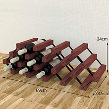 YWYW Ornamenti Wine Rack Home Restaurant Wine Cellar Bar Portabottiglie in Legno massello Portabottiglie (Dimensioni: 69 × 23 5 × 24 cm)