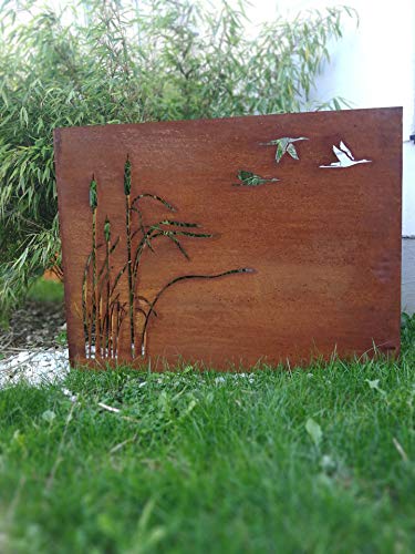 Zen Man - Paravento in lamiera d'Acciaio, 1 mm, 032004, 100 x 75 cm