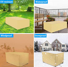WYYL Copertura Tavolo Esterno, Copertura per Mobili da Giardino, Resistente allo Strappo, Tessuto 420D Oxford Quadrato Protezione Cover, Rettangolare, Impermeabile, Antivento, Anti-UV