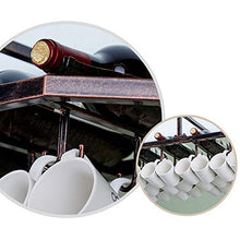 Porta Bicchiere di Vino Sottosopra Portabottiglie da Soffitto Metallo di Ferro Ripiano Decorativo per Bar Ristorante Cucina Creativa Famiglia,Ottone,100 * 35cm