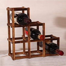 LHQ-HQ Supporto Pieghevole carbonizzato 6 Griglia di Legno Vino Moda Wine Rack Bar/Home/Ristorante Arredamento della Cucina della mensola del Supporto di visualizzazione