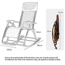 WUTONG Sedia a Dondolo Pieghevole, Soggiorno da Giardino Balcone Camera da tè Sala da Studio Sedia da Studio, Design a Chiave Inglese, Design della Sedia allargata Sonno Confortevole