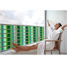 Ziligengsheng Rotolo Telone Oscurante 55x400cm,Resistente alle intemperie,con Fascette e funi,per Ringhiera Protezione Balcone, Verde-Bianco