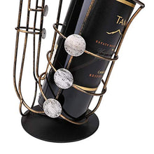 Portabottiglie Per Vino,Portabottiglie Per Sassofono,Statuina In Metallo Portabottiglie Per Sax Pratica Figurina Artigianato Opere D'arte,Portabottiglie Per Vino Creativo Per La Decorazione Domestica