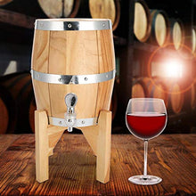 Botte di vino, Wine Keg, Botte ispirata al vintage, Contenitore per barile da barile da vino da bar in legno di quercia da interno in acciaio inossidabile da 3 litr(Legna)