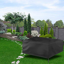 ffu - Copertura per sedia da tavolo impermeabile in tessuto Oxford per esterni, copertura antipolvere per giardino, 180 x 120 x 74 cm