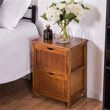 LICHUAN Tavolino Comodino 2 Cassetti Contemporaneo Retro Comodino In Legno Solido Armadietto Soggiorno Camera Da Letto Mobili Fine Tavolo Facile Montaggio