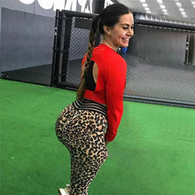 GUILAN Ladies Sweatspants Moda Leopard Stampa Push-up Esercizio Fisica Leggings Pocket Pantaloni a Vita Alta Pantaloni Yoga, Comodo e Traspirante