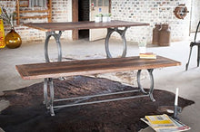 Panca in Teak Antico Tonnel - Legno Massiccio, Legno Antico, Prodotto atipico, Materiali nobili, Legno di Teak | Fascino Antico in Teak e Puro Spirito Industriale - Marrone Noce (L170 x H43 x P50 cm)