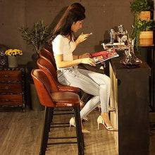 AWYJ Sgabello da Bar Retro High Bar Stool Chair Pianale da Cucina Sgabello Dining Chair Brown Sgabelli Pub Altezza (Color : Brown, Size : 43x45x65cm)