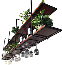 DJSMjbj - Appendiabiti in ferro da stiro, per bar, bar, bar, sospensione, per piante, fiori, vino, forte capacità di stoccaggio (dimensioni: 120 cm)