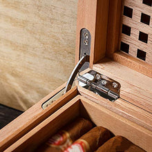 SHAO1 Cigar Humidor, Impiallacciatura E Trascorrere Navi di Superficie Legno di Cedro Grande capacità Cigar Humidor Cigar Cabinet Portasigarette (387 * 272 * 152Mm)