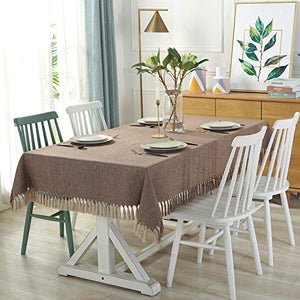 JBZP Tovaglia in Lino-Tovaglia Rettangolare Anti-sbiadimento Tovaglia Antibatterica e Antirughe Decorazioni per la casa per Cucina,Sala da Pranzo,Cortile,Festa o Picnic Lavabile Tovaglia135×220cm