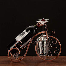 RINGLICHT F Portabottiglie Ferro Battuto, Organizzatore Bottiglie Vino, Accatastabile Borracce Bottiglie Portabottiglie, Creativo Una Bottiglia di Vino Rosso E Un Calice
