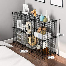 Comodino Maglia di Ferro 6 Reticolo Risparmio di Spazio Semplice Casa Moderna Camera Da Letto Creativo Armadietto 111X37X75 CM FANJIANI