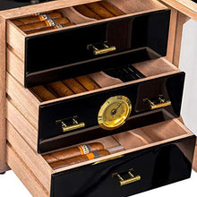 N \ A Armadio humidor per sigari Personalizzato con igrometro per sigari 35, 3 cassetti più Grandi Foderato in Cedro Custodia per sigari per Lui, Fidanzato, papà, Marito