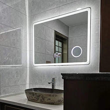 Specchio Da Bagno A LED 80 X 60 Cm, Con Illuminazione Bianca Fresca Specchio Da Bagno Specchio Da Bagno Specchio Da Bagno Specchio Orizzontale Specchio Orizzontale