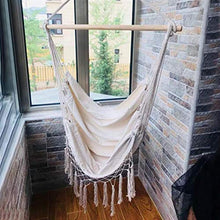 SASAU Cotone Corda Net Swing Nappe Nappe a Hammock Sedia Beige Boemia Stile Appeso Gancio Gancio Camera da Letto Giardino Albero a Sospensione sedili