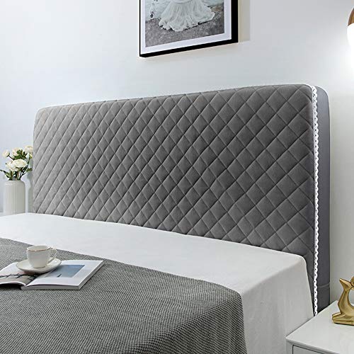 Copertura Testata Letto, Copri Per Testiera Per Letto Fodera Elastica Protezione, Tinta Unita Copri Testata Letto Matrimoniale All-inclusive Testata Cover,Gray-160 * 70cm