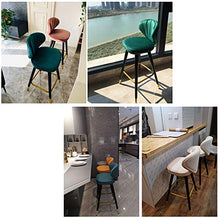 bdb Set di 2 Sgabelli da Bar in Legno con Schienale Alto, Sedie da Bar da Cucina, Sedile da Bar for Interni | All'aperto | Cafe | Pub | Terrazza mobilia (Colore : Verde)