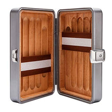 Cigar Box di stoccaggio Innovativa Comodo Blocco Cigar Humidor Grande capacità di Alluminio in Lega di magnesio Caso Legno di Cedro Cigar Box Perfetto da Usare in Ufficio e Camera da Letto