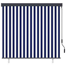Tenda a rullo esterna 160 x 250 cm, blu e bianco