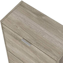 MYYINGELE Scarpiera/Armadio/Organizer a   4 Ante 25 x 52 x 163 cm   Effetto Rovere Marrone Chiaro