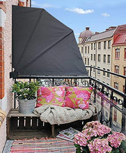 QUICK STAR - Paravento per Balcone, 115 x 115 cm, in Tessuto, Grigio