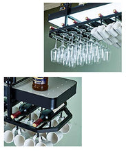 lanying Porta Bicchiere Capovolto Creativo Cremagliera del Vino,Portabottiglie in Metallo per mobili da Bar, espositore Decorativo per portabottiglie a Parete-Bianca_100*35cm