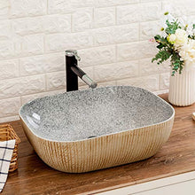 William 337 WYZ Lavabo in Ceramica, Bagno contatore Bacino al di sopra Art lavandino del Bagno Guardaroba Wash Stand (50x40x14cm) Room