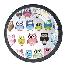 Gufo del fumetto 4 PCS Pomelli per Porta, Pomolo per Mobile, Pomelli per Mobili con Viti, Maniglia per Armadietto, Pomelli per Porta, Pomelli per Cassetti per Porta, Armadio, Cassetto e Credenza