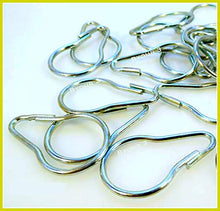 Ganci per Tende da Sole Esterno con Anelli a Caduta Ganci Acciaio per Telo Bianco Trasparente occhiellato retinato Moschettoni Acciaio Galvanizzato Gancio Tenda Doccia (Moschettoni cromati Set 5 pz)