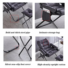 LINGZE Sedie da Giardino Sdraio con Pedale, Sdraio Pieghevole reclinabile Zero Gravity Outdoor Chair, Nero