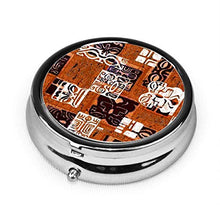 Portapillole tradizionale modello nazionale rotondo, astuccio portapillole argento per borsa, regalo unico decorativo in metallo, per pillole, soprattutto per le donne