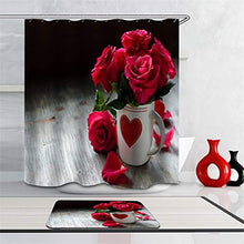 LIYAN Combinazione Bagno. Immagini Chiare E Colori Vivaci Rendono Il Tuo Bagno Pieno di Vita. Accessori da Bagno. Amore. Fiore Rosa Rossa.