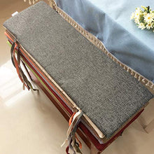 LRuilo - Cuscino per panca lunga a 2 o 3 posti, per esterni, per interni, 100 cm/120 cm, per giardino, cucina, sala da pranzo, antiscivolo, 130 x 35 cm, colore: arancione