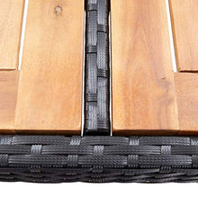 Goliraya Set da Bar da Giardino 5/7/9 pz in Legno Massello d'Acacia e Polyrattan Grigio,Set Tavolo e Sedie da Bar Alti da Giardino in Rattan,Set Tavolo e 6/8 Sedie da Bar in Rattan per Esterno