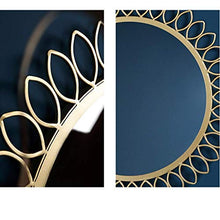 XLY Specchio d'ingresso Bagno Bagno Specchio Decorativo della Parete Wall Hanging Specchio Rotondo Specchio Camera Ferro battuto Lavandino Specchio