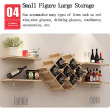 XFPINK portavini Parete Portabottiglie da Parete Rustico, portabottiglie in Legno, mensola portabottiglie con 4 Ripiani galleggianti, per Bar, ristoranti, cucine Scaffale per Vini Facile da Montare