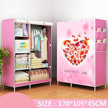 JJZXT Abbigliamento Cabinet Non Tessuto Armadio Tessuto, Guardaroba Pieghevole Panno Armadio Grande Rack di stoccaggio Mobili Camera da Letto (Color : B)