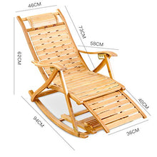 Sedie da giardino pieghevoli moderne in bambù, sedie da giardino reclinabili, cuscino per sedia a dondolo da giardino, sedia reclinabile con massaggio, per esterno, campeggio, giardino, patio, prato