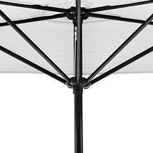 casa.pro] Ombrellone a Mezzaluna Ø300cm Bianco Manovella Giardino Parasol