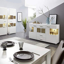 Armadietto laterale Pasto, soggiorno armadietto stanza, credenze, cassetti, con illuminazione a LED,170 x 94 x 42 cm
