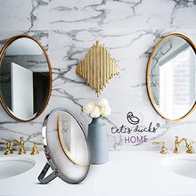 TETI`S Ducks Home - Specchio doppio lato per trucco, rasatura, depilazione, cura e pulizia del viso, specchio rotondo da bagno, con ingrandimento, piccolo ideale per viaggi o uso domestico (20)
