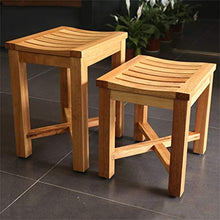 Accessori da bagno - Bagno in legno massello impermeabile antiscivolo Stabile Sicurezza Comfort Bath Chair cambiare le scarpe Sgabello anziani / disabili / incinta superficie curva presidente Max.250k