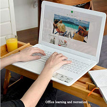 AnnYGJ Vassoio di Vasca da Bagno, bambù Scalabilità 74-110cm di Altezza Nascosto Ripiani in Vetro Regolabili Posizionati Studio Nell'alloggiamento del iPad Lavoro per La Mensola del Bagno (74x25x5cm)
